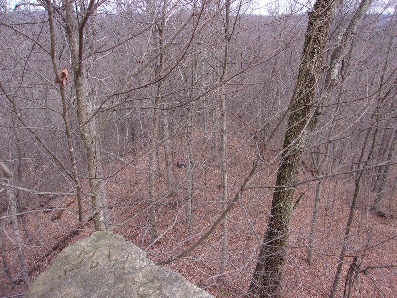 Looking over the front tip of Menges Rocks