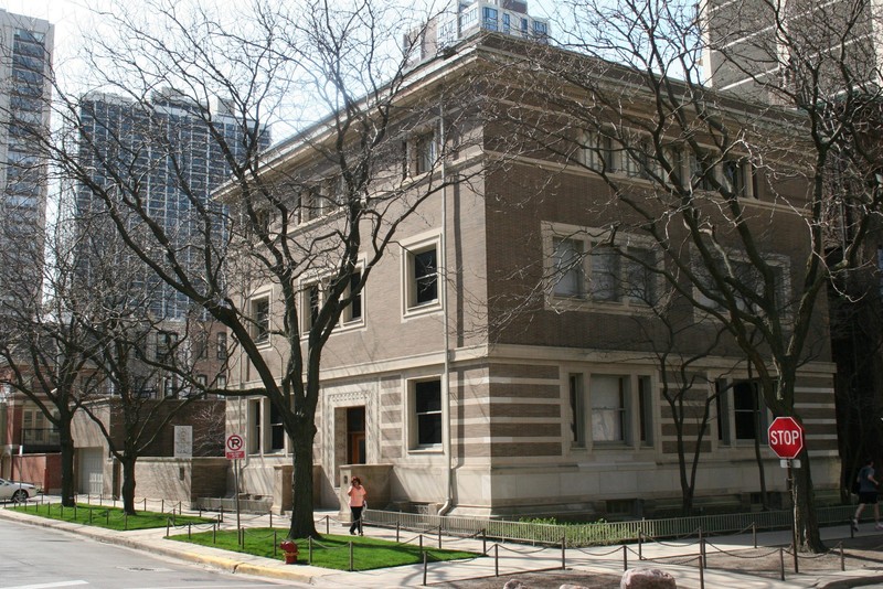 Madlener House in Chicago. Since 1963, the home has served as the headquarters of the Graham Foundation for Advanced Studies in the Fine Arts.