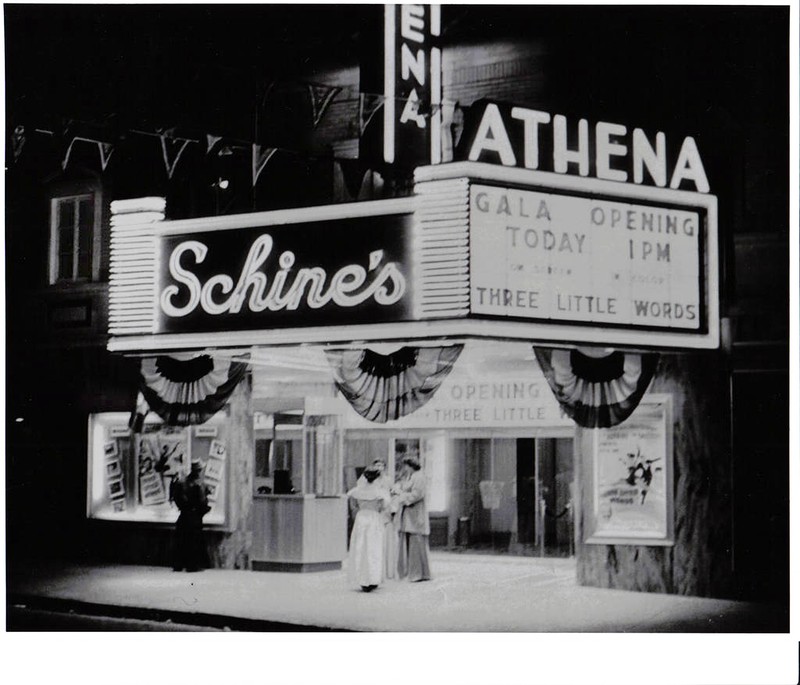 The Athena Cinema in 1950, while it was part of the Schine's theater circuit