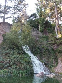 Prayer Book Cross atop Rainbow Falls in Golden Gate Park, San Francisco