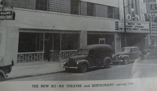 The Ro-Na theater before its grand opening in 1949.