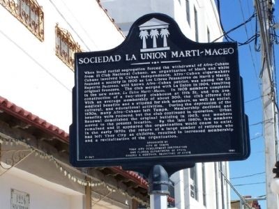 Sociedad La Union Marti~Maceo Marker