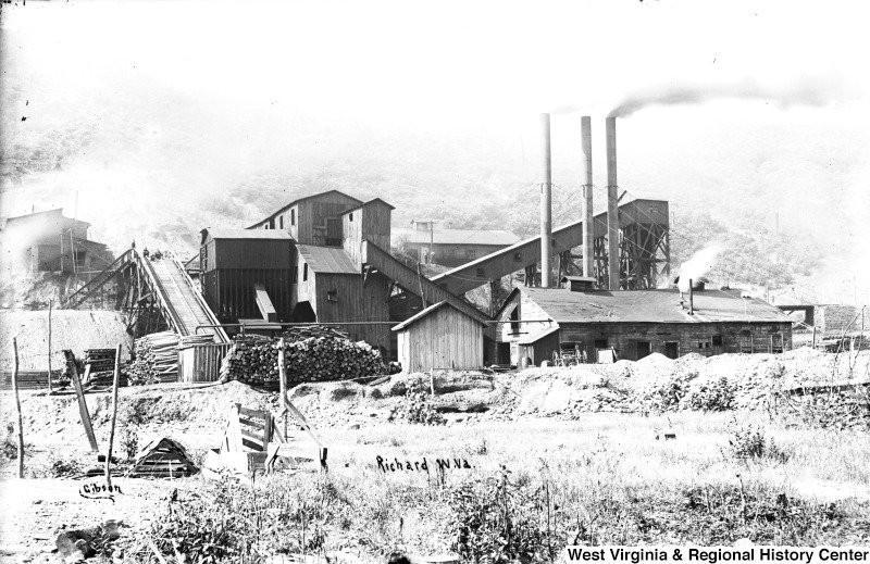 The Richard Mine, established in 1903 by the West Virginia Coal Company and later owned by Stephen B. Elkins, produced coke derived from coal. Courtesy of West Virginia and Regional History Center, WVU Libraries. 