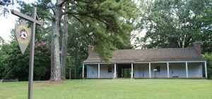 This cabin is one of four staffed visitors centers along the Natchez Trace Parkway. 