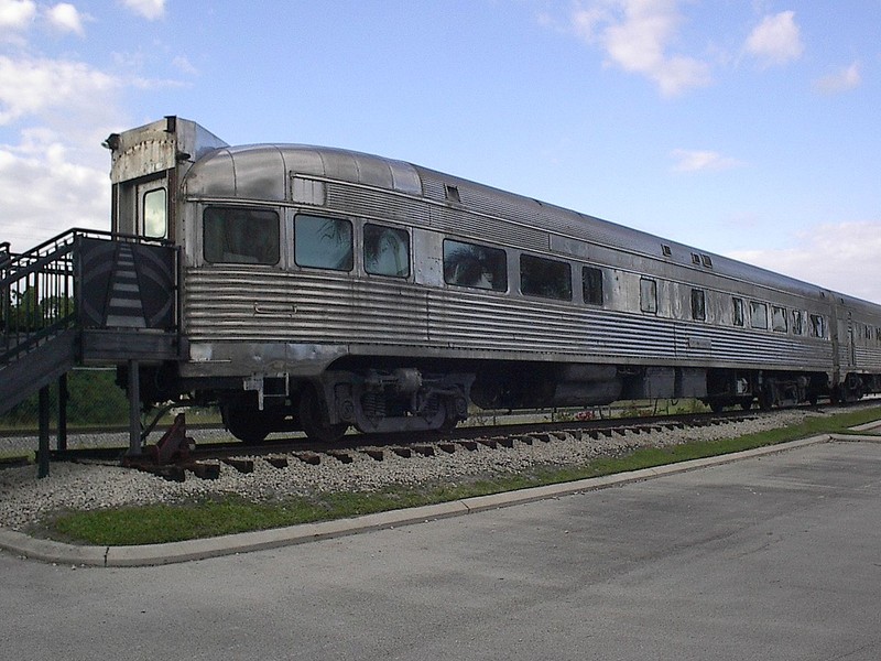 One two of the railcars on display at the museum. Visitors are allowed to go inside both.