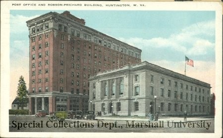 Postcard showing the Robson-Prichard Building circa 1925