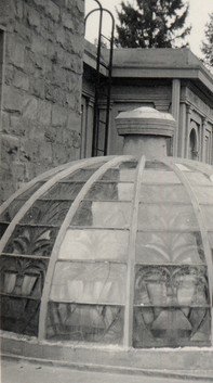 Image 6, View of dome with original stained glass 