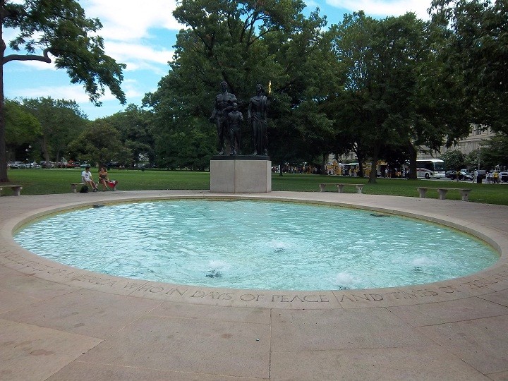 The Memorial's Fountain
The fountain was closed for several years because of the damage to its marble, causing the water to leak.