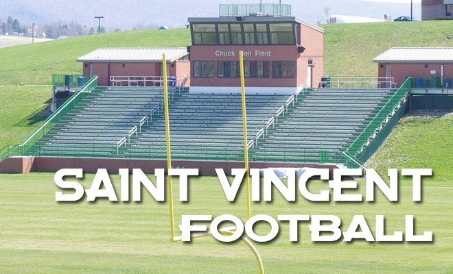 The image of Chuck Noll field, home of the Saint Vincent Bearcats polished up without any fans.