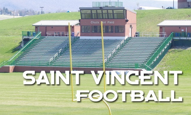 The image of Chuck Noll field, home of the Saint Vincent Bearcats polished up without any fans. 