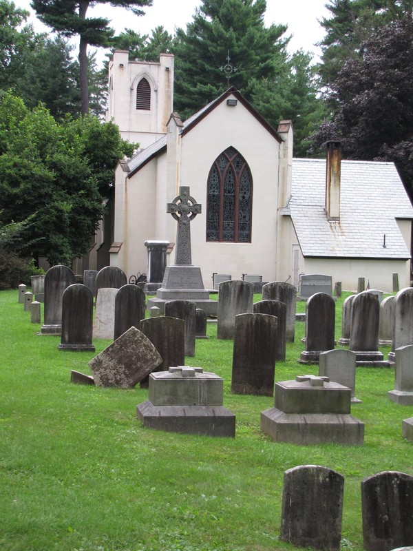 The cemetery at St. James' where members of prominent New York families, including the Roosevelts, are buried