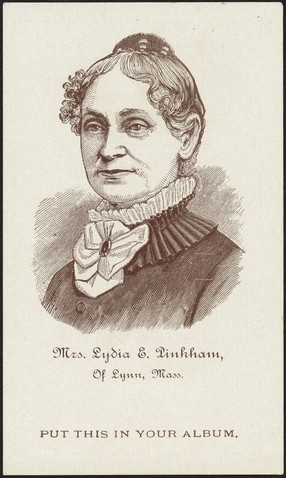 Lydia Pinkham (image from the Boston Public Library)