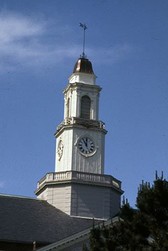 The clock tower on Keen Johnson Building. EKU Color Transparencies. 