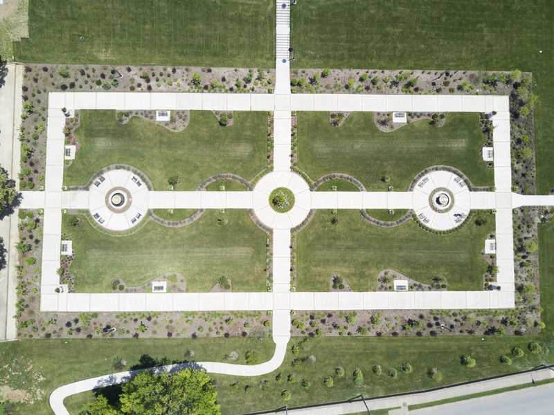 Aerial view of Carloftis Garden