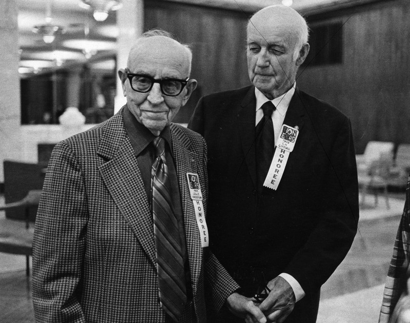 Two Pioneers graduates, Leslie Anderson and C.H. Gifford, 1970s.  EKU Photo Collection.