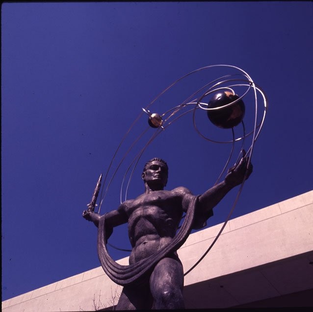 The Centennial Man Statue. EKU Color Transparencies. 