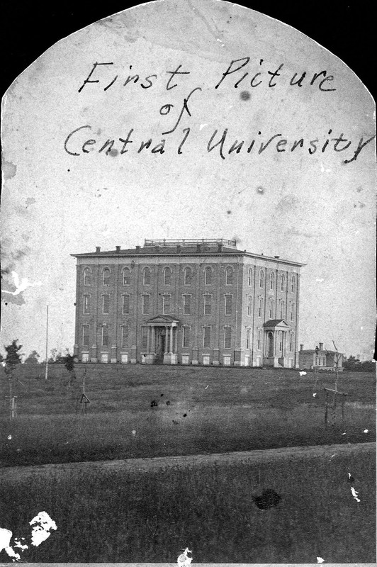 Exterior of University Building, Ellendale in the background, first picture of Central University. EKU Photo Collection.