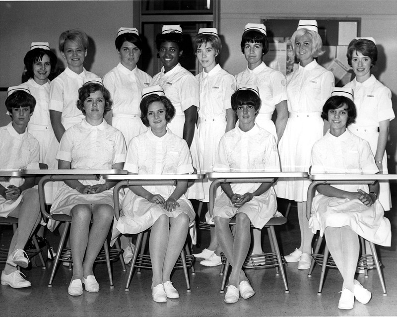 The first associate degree nursing class, 1967.  EKU Photo Collection.