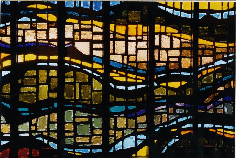 Meditation Chapel stained glass window.  EKU Photo Collection.  