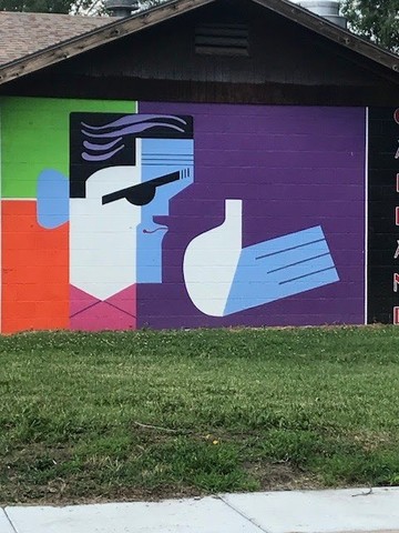 Mural collaboration between Maria Guzman and Jamie Colon at the Topeka's historic Mexican American, Dutch, and German neighborhood. 