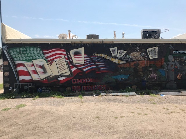 Back Side of the "Immigration is Beautiful" mural