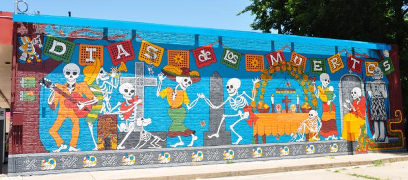 Dia de los Muertos Mural