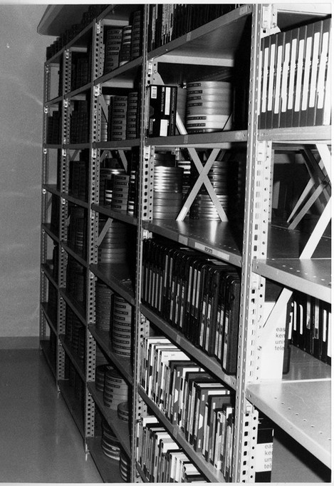 Shelves in the archives, 1996. EKU Photo Collection.