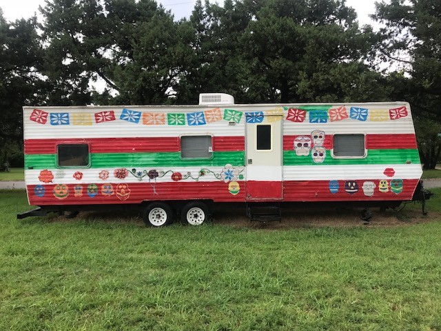 A food Truck located at the Guadalupe Park