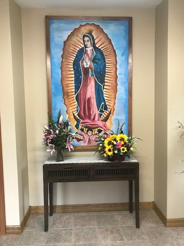 Our Lady of Guadalupe located inside the church 