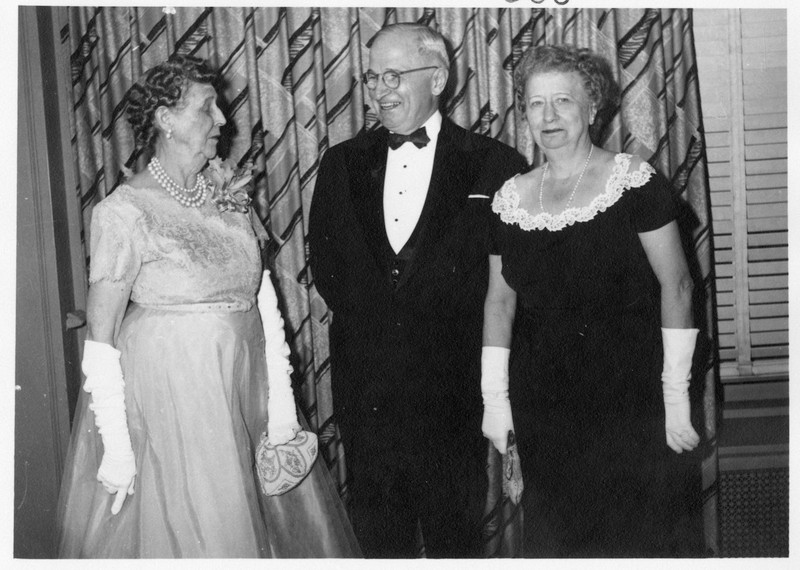 Ardelia Palmer and the Trumans dressed for a formal dinner