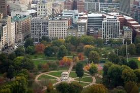 Aerial view of Boston Common