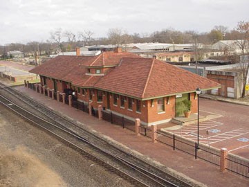 The Cotton Belt Depot was built in 1905 and was used passenger service until 1956.