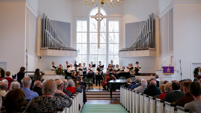 Inside the sanctuary.