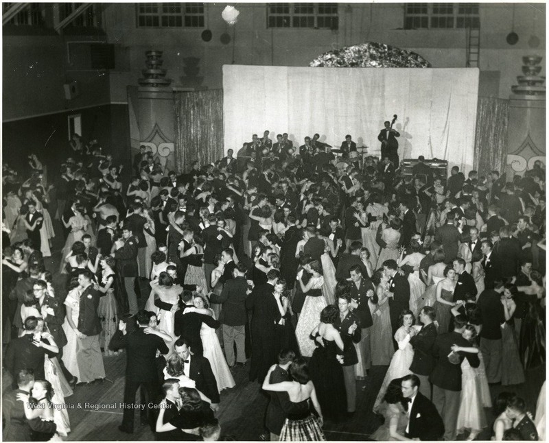 University dance held at the Old Mountainlair. Photo courtesy of West Virginia and Regional History Center, WVU Libraries.