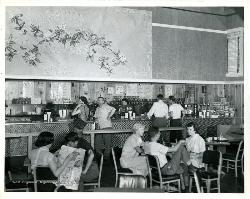 Snack Bar at the Old Mountainlair. Photo courtesy of West Virginia and Regional History Center, WVU Libraries.