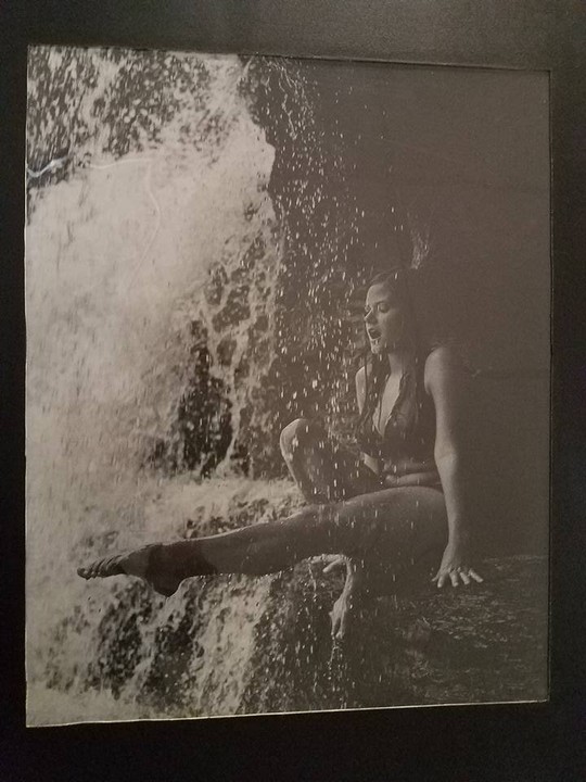 A photograph, possibly from a student exhibit held at the Mountainlair, in the Mountainlair Art Collection. Photo from around 1970 courtesy of WVU Multicultural Programs Facebook.