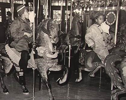 Children on the carousel after desegregation, National Park Service Glen Echo Park Photo Archives (reproduced under Fair Use)