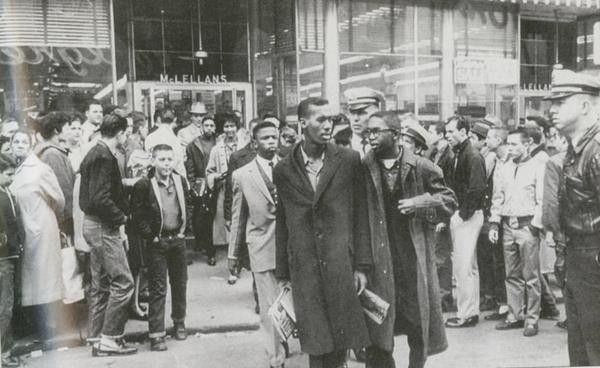 Future Congressman John Lewis was among the student leaders who were arrested on Feb 27, 1960 for protesting against segregation. Lewis would become one of the founding members and chairman of the Student Nonviolent Coordinating Committee (SNCC).