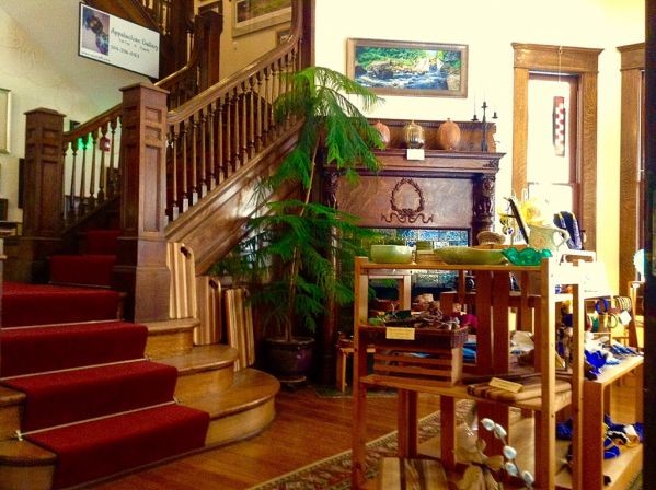 The historic house is a perfect setting for the variety of art in the Appalachian Gallery. Photo courtesy of gallery website.