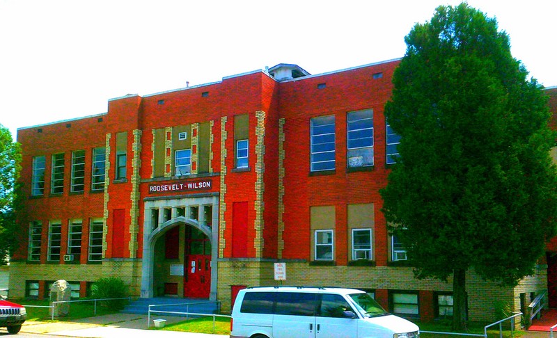 Street view of Roosevelt Wilson High school 