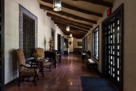 Breezeway of Quinta Mazatlan mansion in 2014 photo by Carol M. Hightower (Lyda Hill Texas Collection in Hightower Archive)