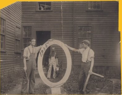 Clinton (left) and Louis (right) Schwamb (unknown figure in center) (image from Old Schwamb Mill official website)