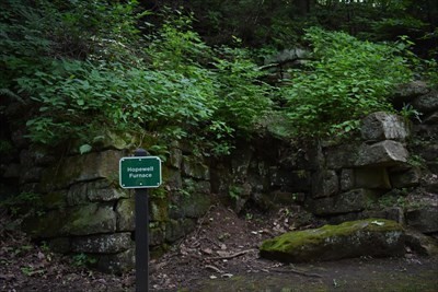 The Hopewell Furnace from the front today 