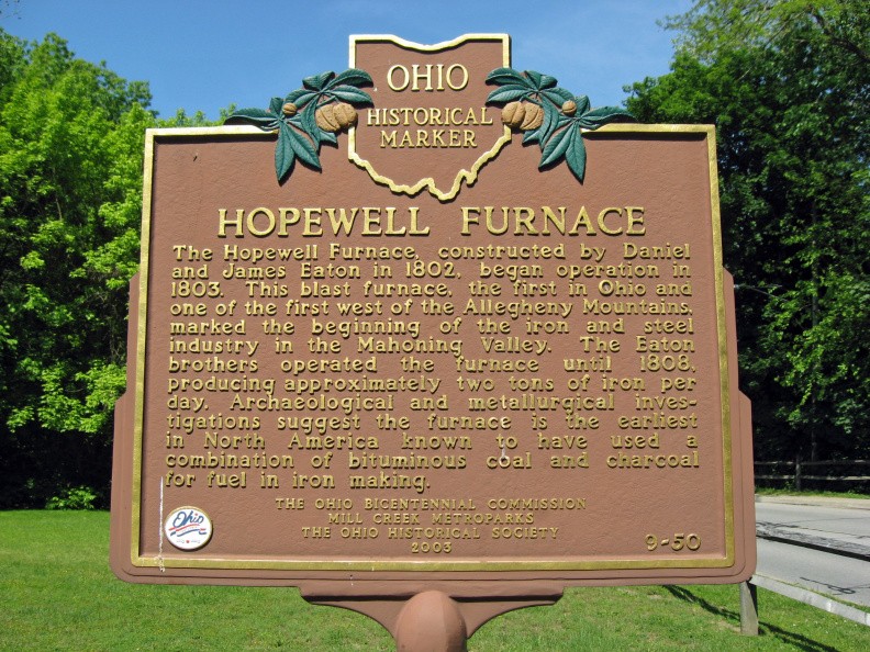 The Hopewell Furnace historical marker 