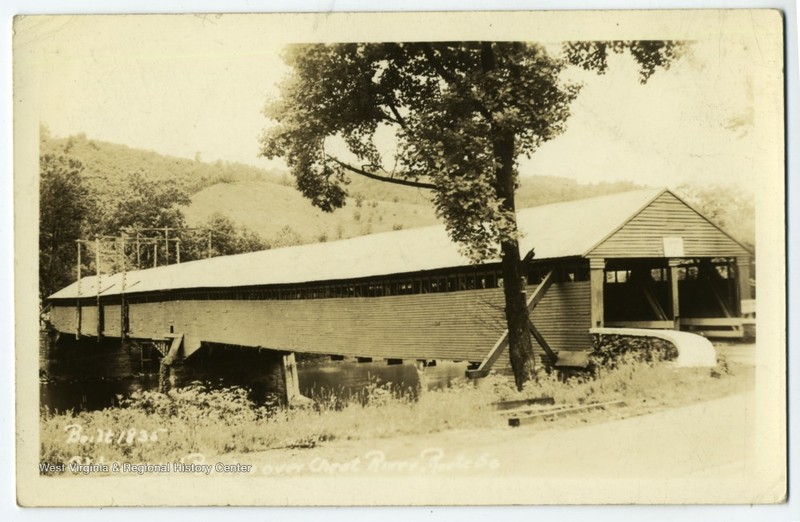 Covered bridge over Cheat River Route 50, Preston County, ca. 1905-1925