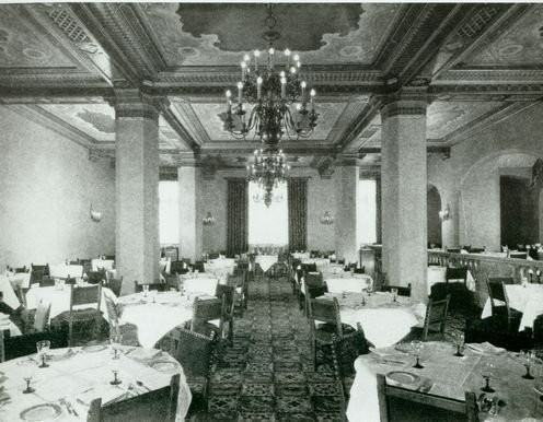 The Dining Room in the Hollywood Roosevelt, ca. 1930s