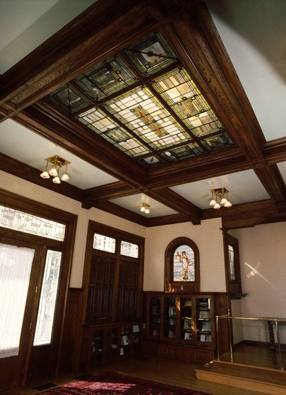 Breezedale's library/solarium was added by the Elkins shortly after purchasing the home in 1899.