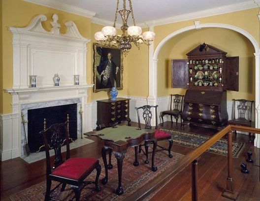 Charles Pendleton House, a replica of the historic Dexter House built for the Rhode Island School of Design museum to appear as it did when Pendleton owned it in the late nineteenth century through 1904.