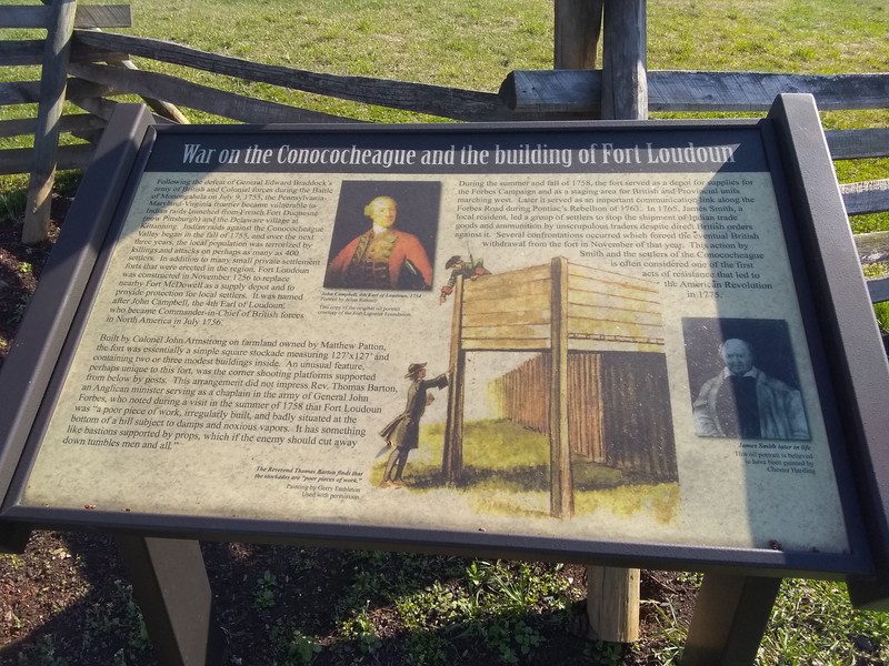 Plaque explaining the fort's construction