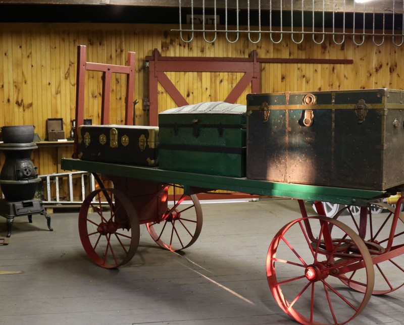 Luggage cart in freight area, 2018.